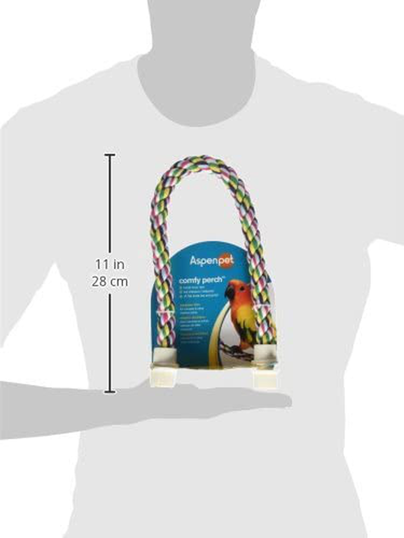 JW Pet Comfy Perch for Birds Flexible Multi-Color Rope Animals & Pet Supplies > Pet Supplies > Bird Supplies > Bird Ladders & Perches JW