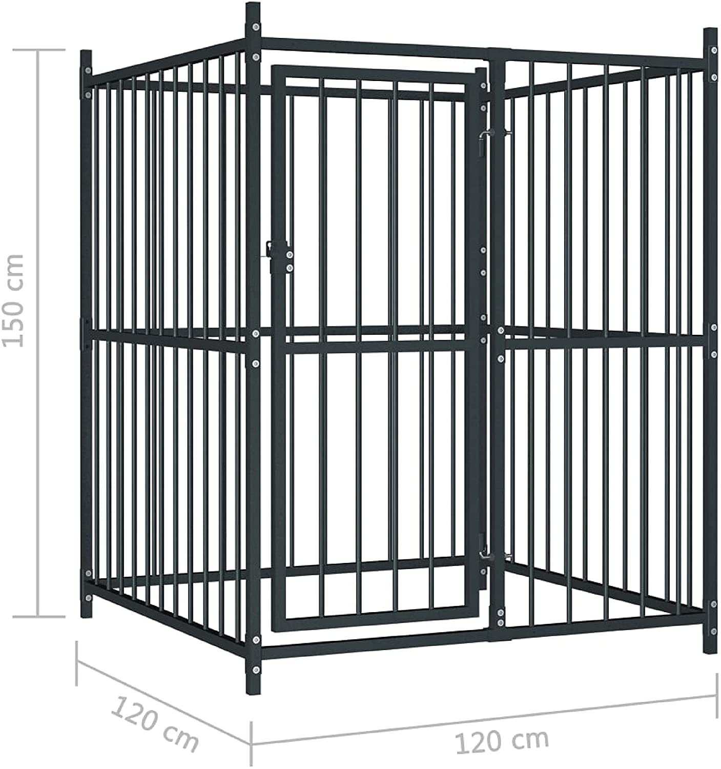 K&A Company Dog Kennel & Run, Outdoor Dog Kennel 47.2"X47.2"X59.1" Animals & Pet Supplies > Pet Supplies > Dog Supplies > Dog Kennels & Runs K&A Company