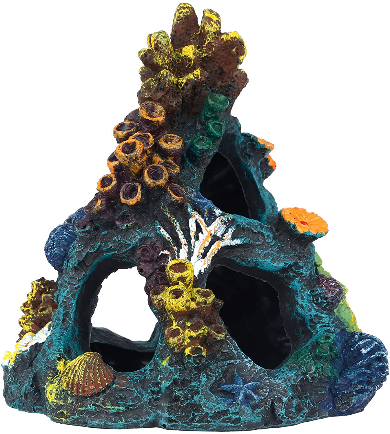 Uniclife Aquarium Decorations Resin Coral Rock Mountain Cave Fish Tank Decor Ornaments Fish House for Betta Rest Hide Play Breed Animals & Pet Supplies > Pet Supplies > Fish Supplies > Aquarium Decor Uniclife
