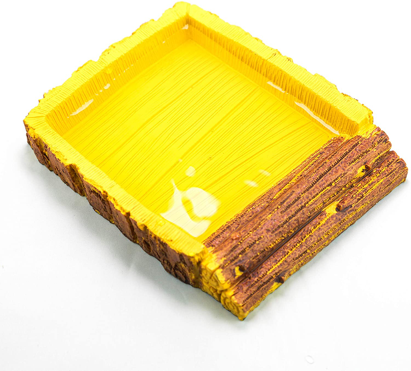 AQUA KT Habitat Decoration Reptile Ramp Water Rock Bowl Food Dish for Tortoise Amphibians Animals & Pet Supplies > Pet Supplies > Reptile & Amphibian Supplies > Reptile & Amphibian Habitats AQUA KT