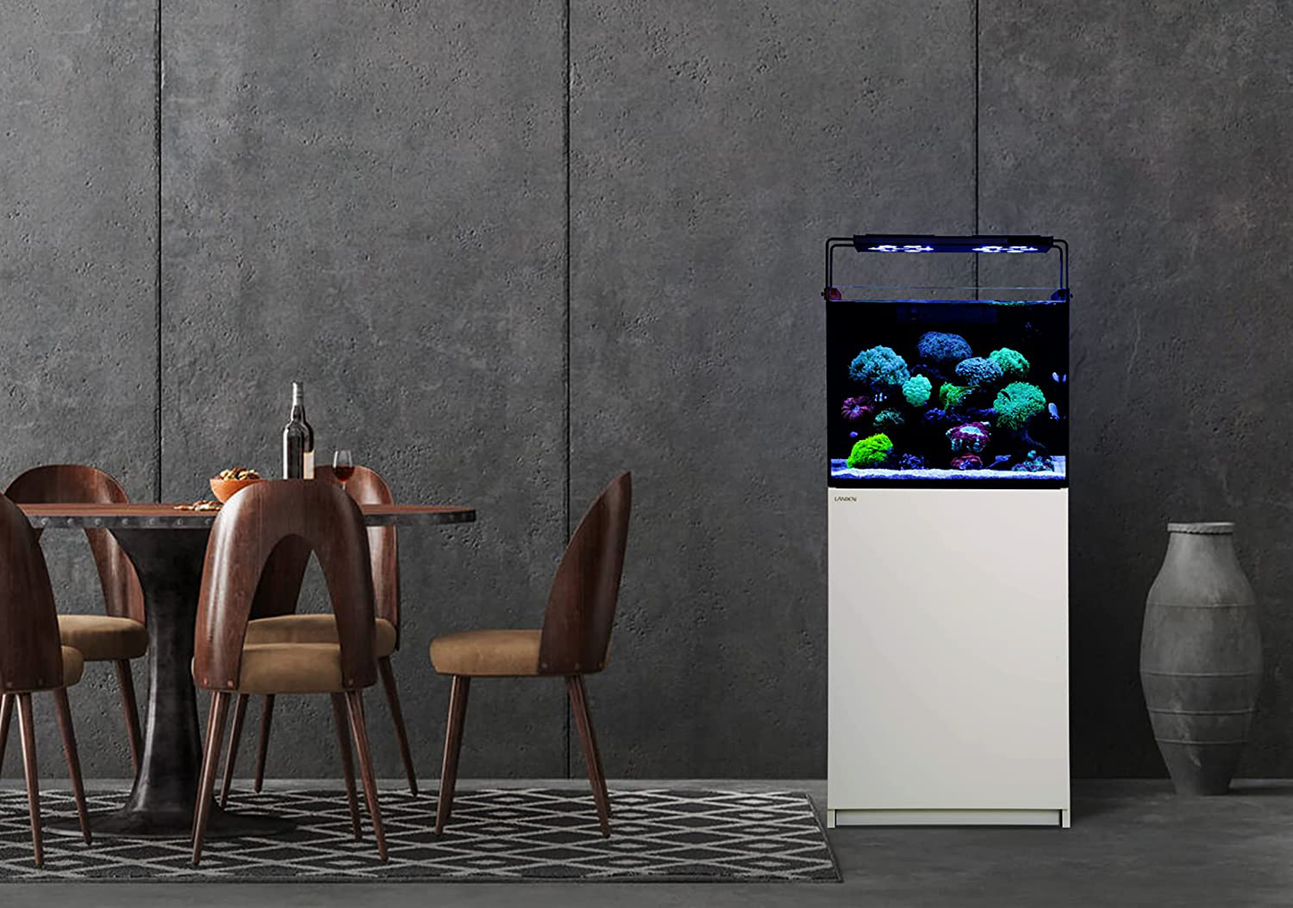 LANDEN Aquarium Stand and Cabinet, Random Color for Clearance for Fish Tank, Nano Foam Leveling Mat Included, Contemporary and Simple Design, Wooden Gloss White or Black Painted(Stand Only) Animals & Pet Supplies > Pet Supplies > Fish Supplies > Aquarium Gravel & Substrates Landen   
