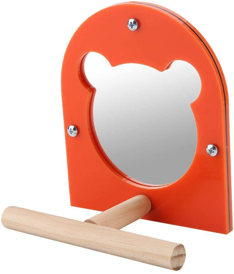 TOPINCN Parrot Perch Stand, Wooden Parrot Playstand Bird Play Gym Ground Stand Rack with Mirror for Budgies Cockatiel Macaw African Greys Animals & Pet Supplies > Pet Supplies > Bird Supplies > Bird Gyms & Playstands TOPINCN