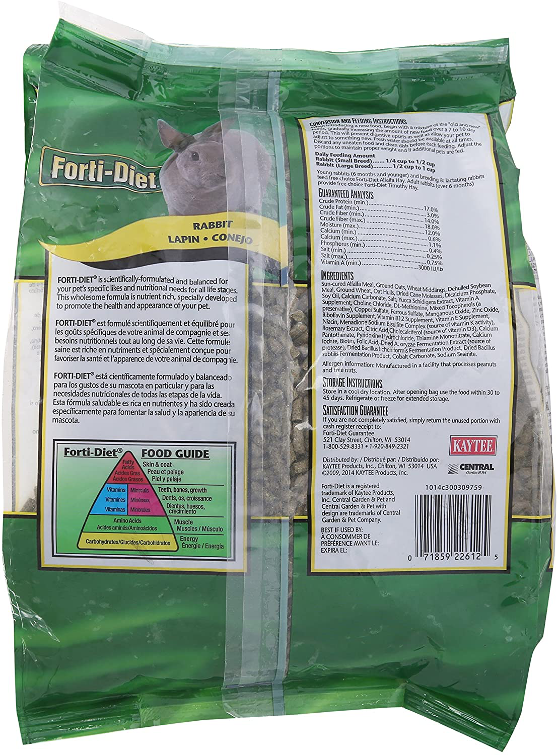 Kaytee Forti Rabbit Food Animals & Pet Supplies > Pet Supplies > Small Animal Supplies > Small Animal Food Kaytee