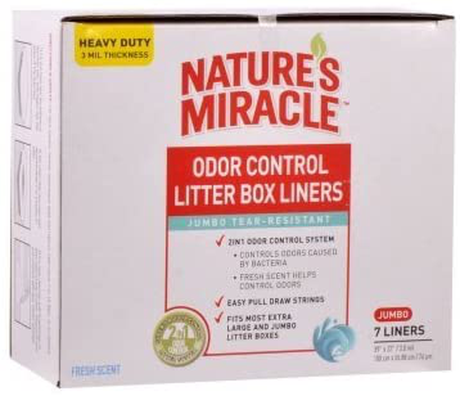 Nature'S Miracle Nm Litter Pan Liners Jumbo 7Ct Animals & Pet Supplies > Pet Supplies > Cat Supplies > Cat Litter Box Liners Nature's Miracle
