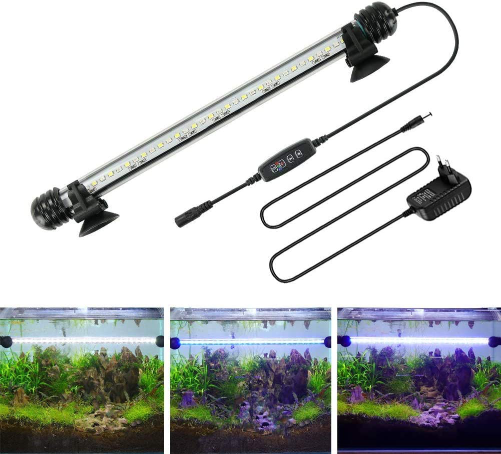 Aquariumbasics Led Aquarium Light for Fish Tank ,Auto On/Off Submersible White and Blue Led Aquarium Plant Light with Timer and Dimming Function (7.5 Inch (Timer & Dimming Function)) Animals & Pet Supplies > Pet Supplies > Fish Supplies > Aquarium Lighting AquariumBasics 11 inch (Timer & Dimming function)