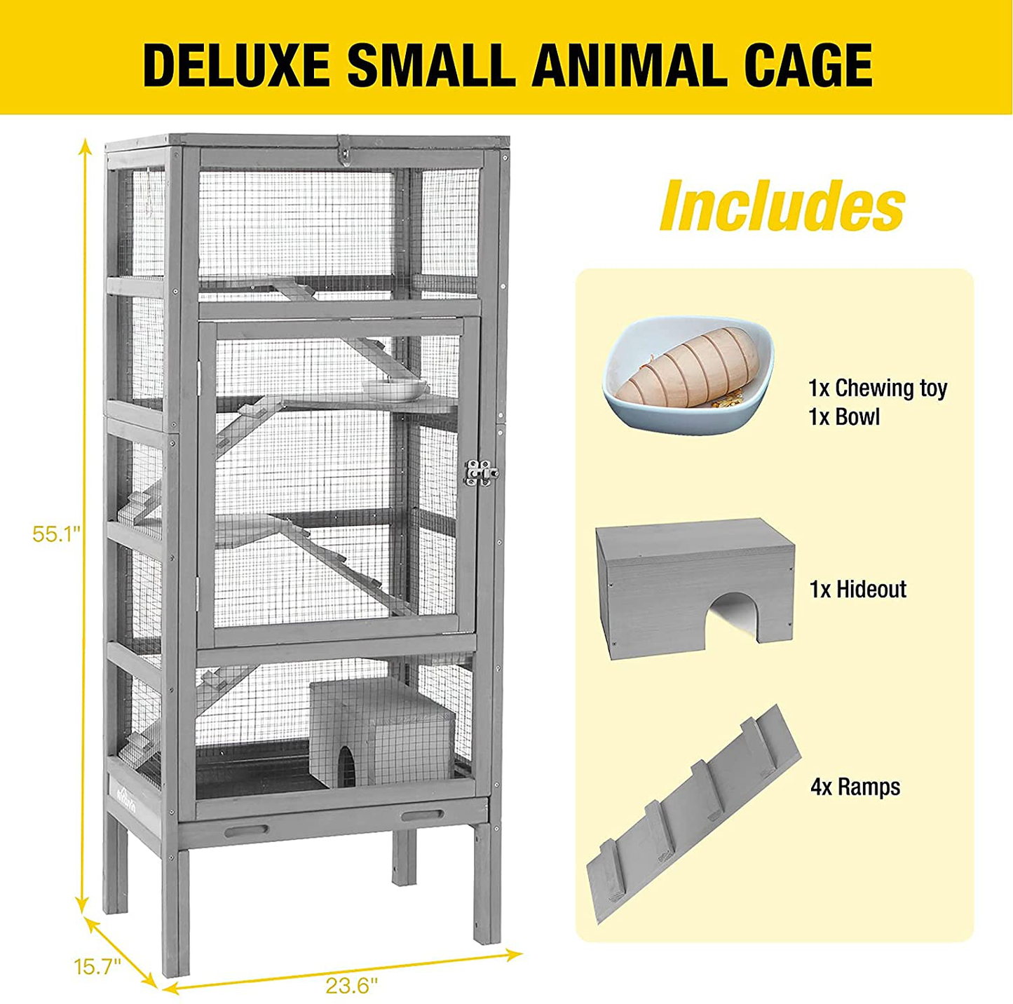 Ferret Cage Rat Cage for Chinchilla, Lizard,Squirrel, Chameleon,Gerbils and Other Small Animal Animals & Pet Supplies > Pet Supplies > Small Animal Supplies > Small Animal Habitat Accessories Aivituvin