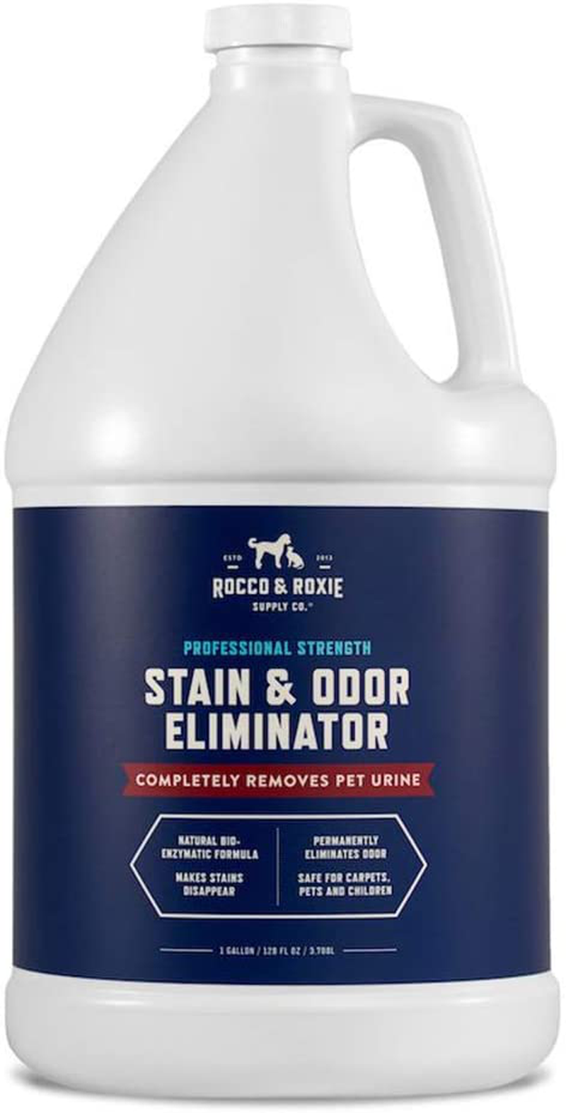 Rocco & Roxie Stain & Odor Eliminator for Strong Odor - Enzyme-Powered Pet Odor Eliminator for Home - Carpet Stain Remover for Cat and Dog Pee - Enzymatic Cat Urine Destroyer - Carpet Cleaner Spray Animals & Pet Supplies > Pet Supplies > Small Animal Supplies > Small Animal Treats Rocco & Roxie Supply Co. Gallon