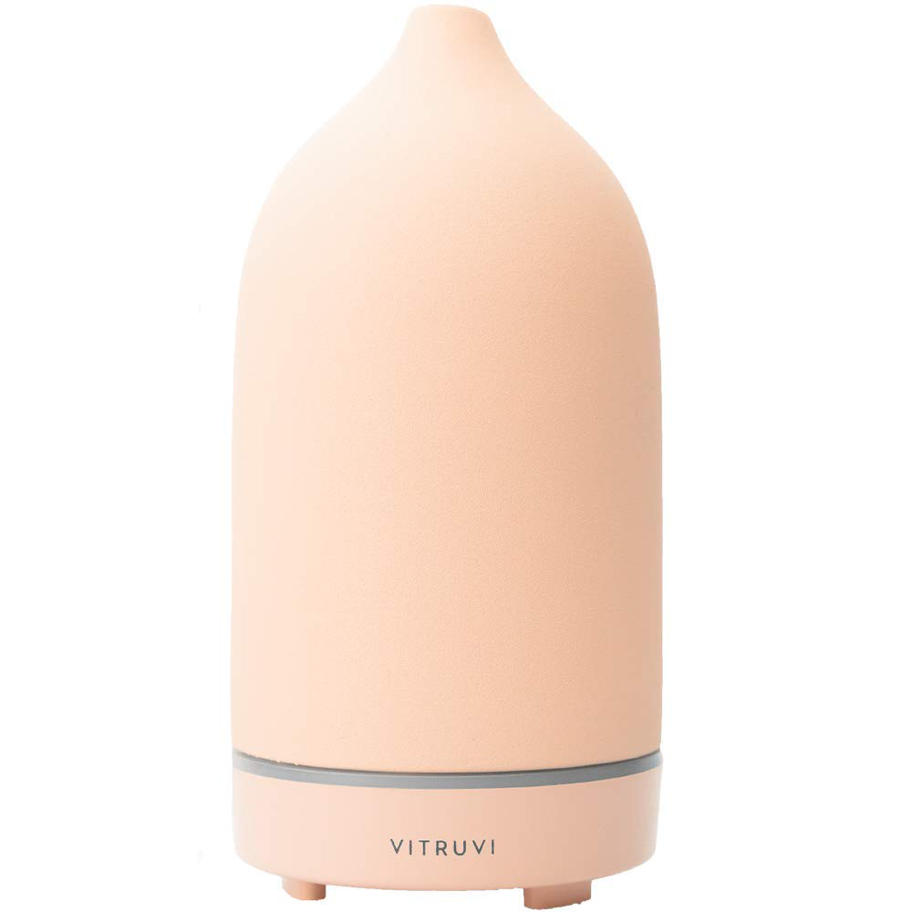 Vitruvi Stone Diffuser, Ceramic Ultrasonic Essential Oil Diffuser for Aromatherapy Animals & Pet Supplies > Pet Supplies > Fish Supplies > Aquarium Air Stones & Diffusers VITRUVI Pink
