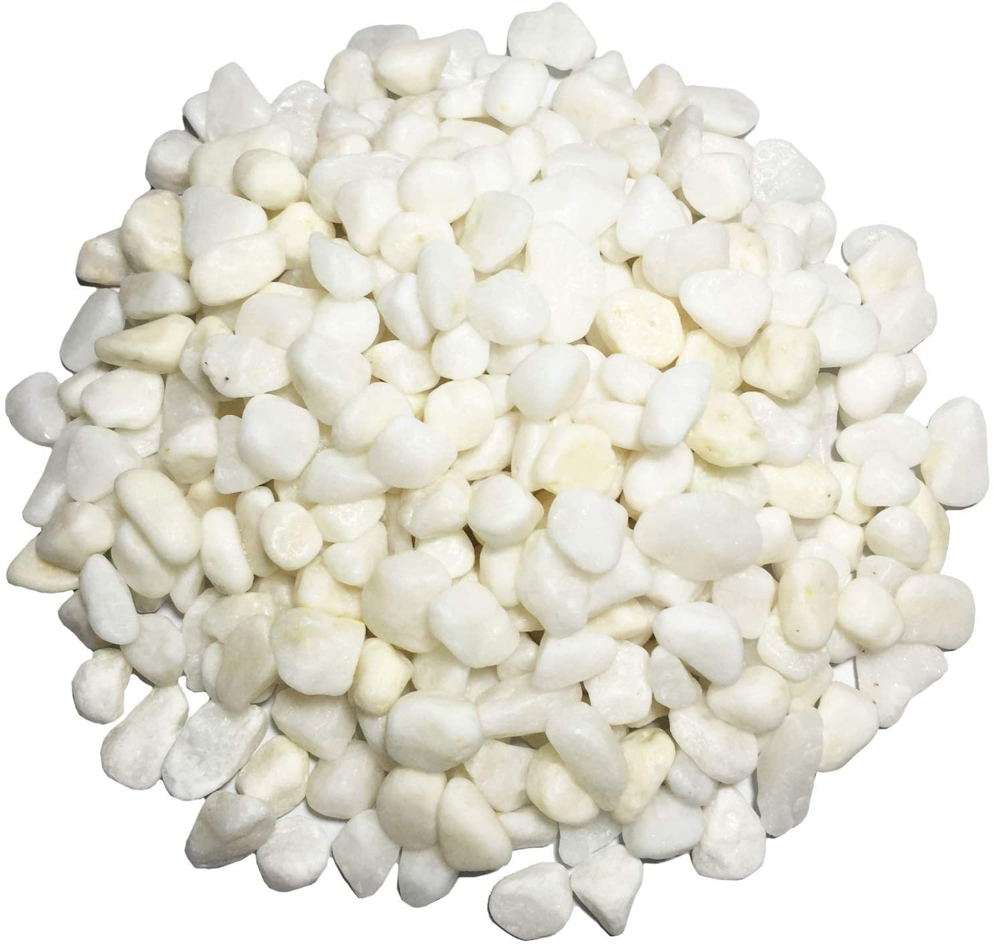 BXI Decorative Stones - 2 Pounds Aquarium Gravel, Fish Tank Pebbles, Natural Pebbles and Polished Glass Sand for Home Decoration Animals & Pet Supplies > Pet Supplies > Fish Supplies > Aquarium Gravel & Substrates BXI White pebble