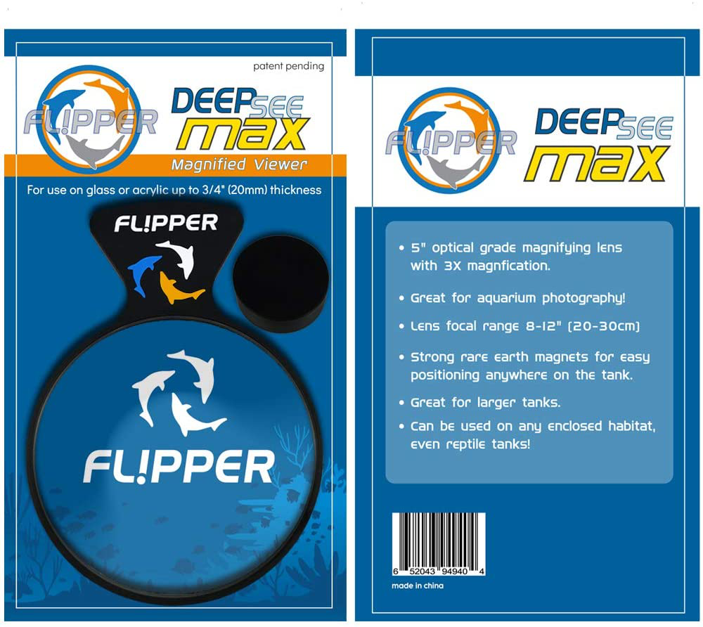 FL!PPER Deepsee Aquarium Magnifier Magnetic Viewer – Fish Tank Magnifying Glass – Magnetic Magnifying Glass Ideal for Photography – Flipper Fish Tank Accessories Animals & Pet Supplies > Pet Supplies > Fish Supplies > Aquarium Cleaning Supplies FL!PPER