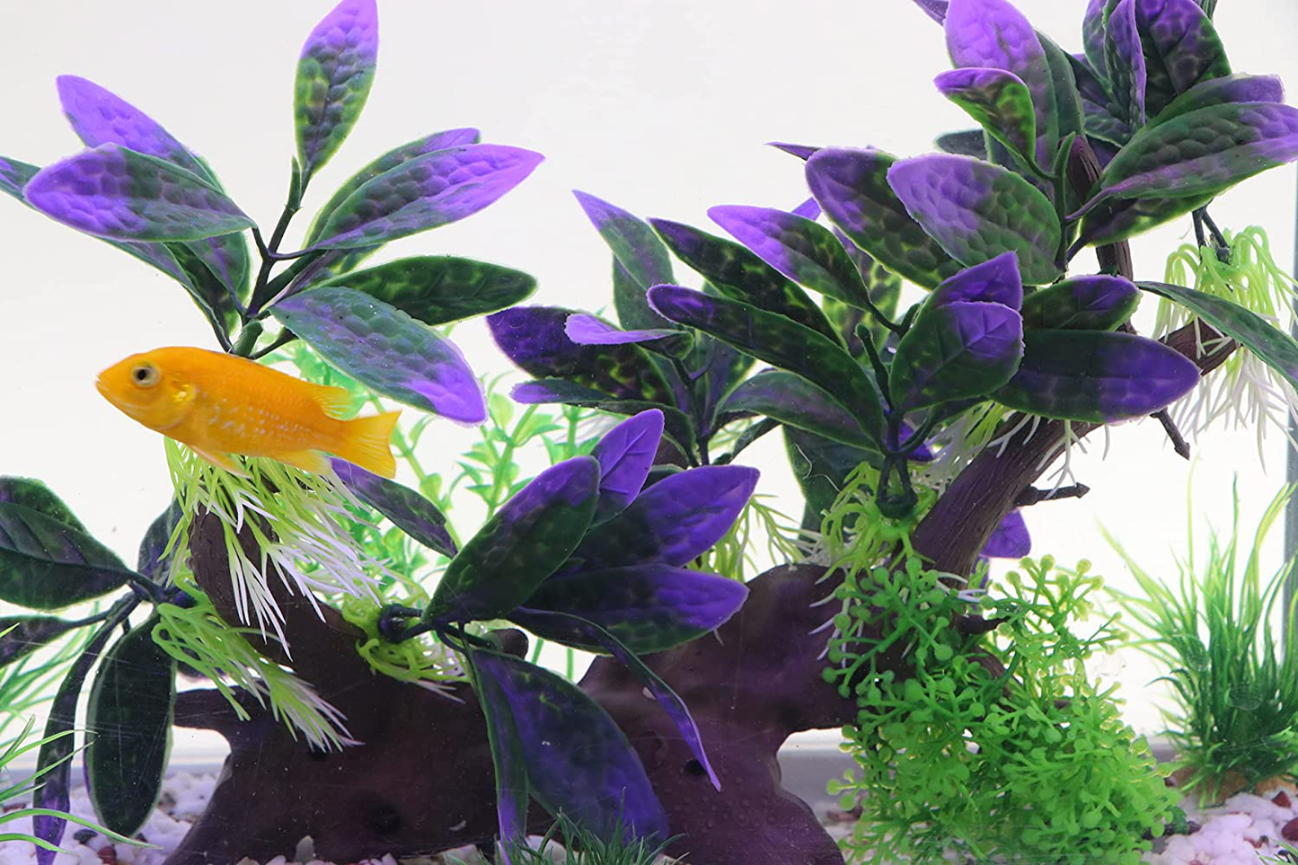 AQUA KT Aquarium Landscape Simulation Artificial Plant Purple, Plastic Plant for Fish Tank Decoration, Aquatic Water Plant, Fish Bowl Ornament Animals & Pet Supplies > Pet Supplies > Fish Supplies > Aquarium Decor AQUA KT