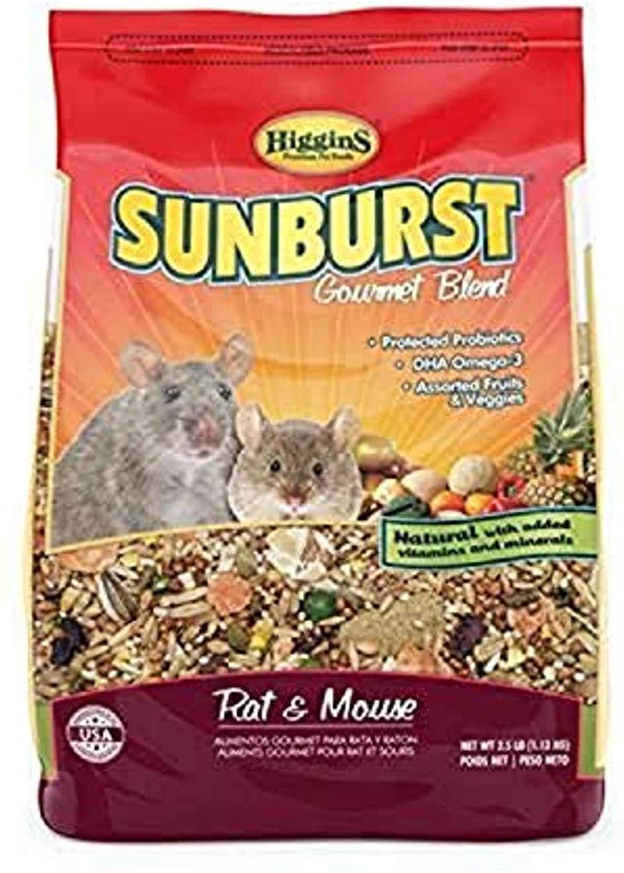 Higgins Sunburst Gourmet Rat & Mouse Food 2.5Lb, Large (466047) Animals & Pet Supplies > Pet Supplies > Small Animal Supplies > Small Animal Food Higgins