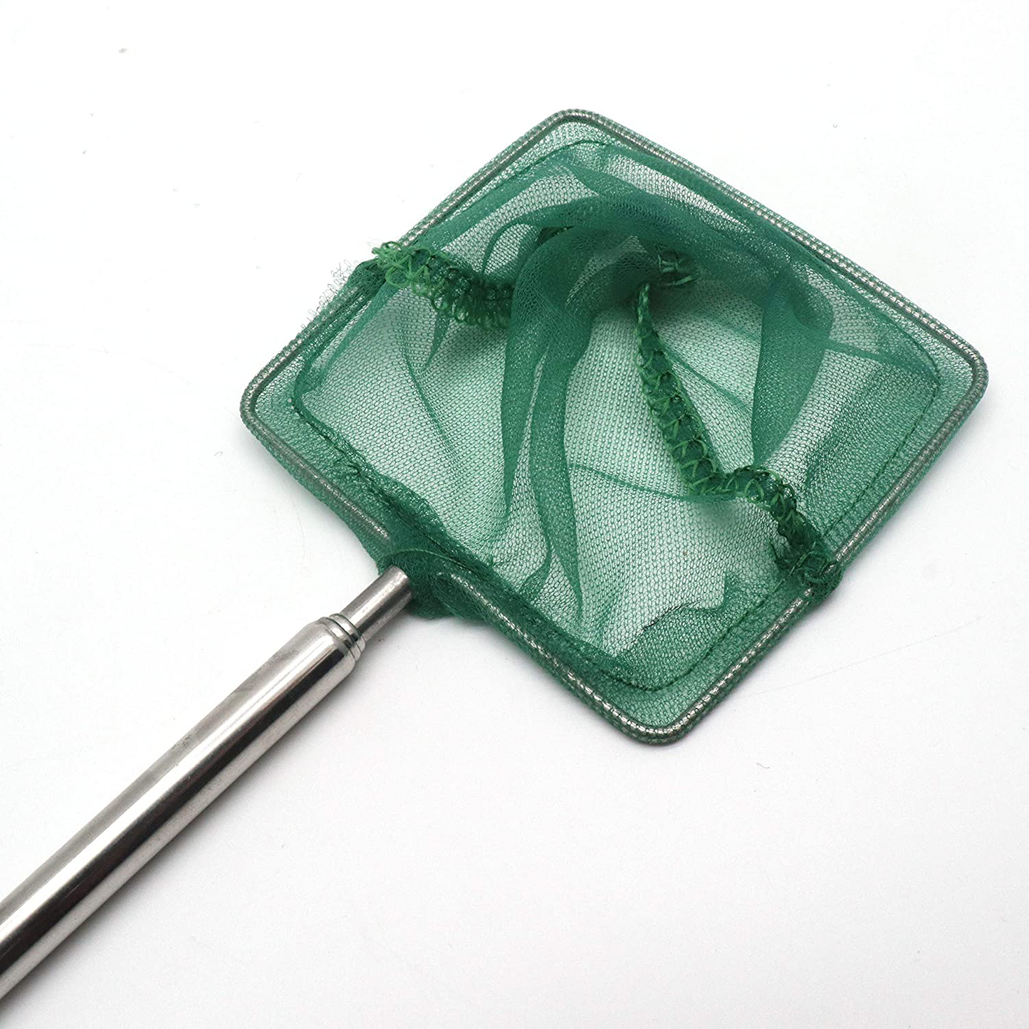 LDEXIN 2Pcs 11.8"-23.6" Extendable Stainless Steel Telescopic Handle Frame Fish Tank Net Aquarium Nylon Mesh Fish Shrimp Skimming Quick Catch Net 6" Wide Green Animals & Pet Supplies > Pet Supplies > Fish Supplies > Aquarium Fish Nets LDEXIN