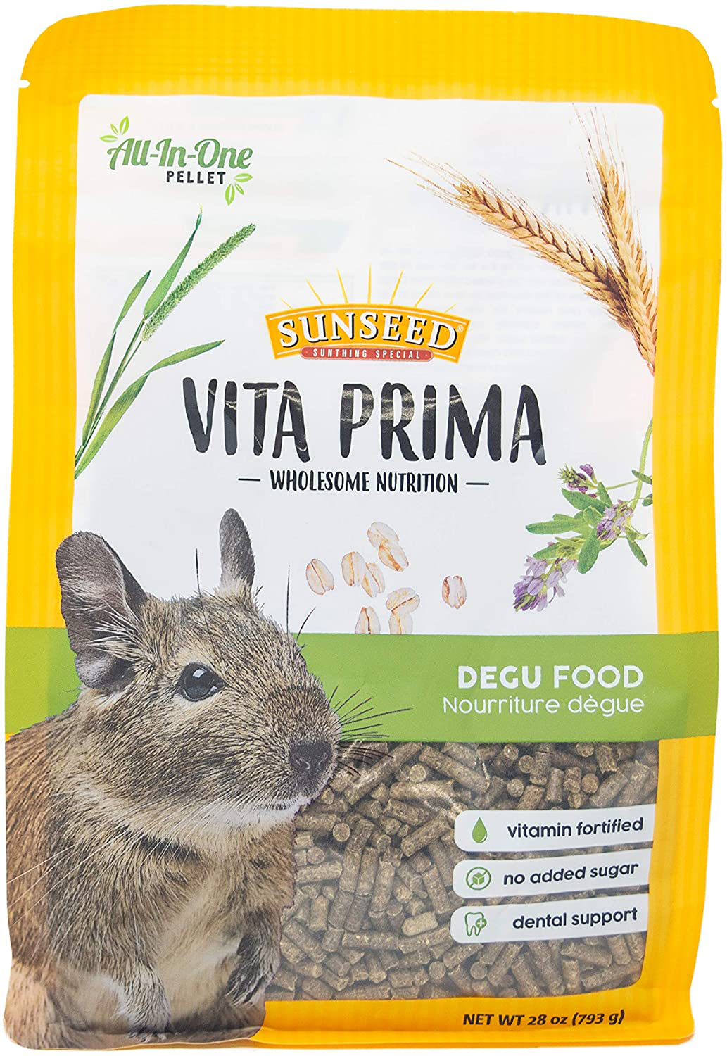 Sun Seed Company Sunscription Vita Exotics Prima Degu Formula, 28-Ounce Animals & Pet Supplies > Pet Supplies > Small Animal Supplies > Small Animal Food Sun Seed