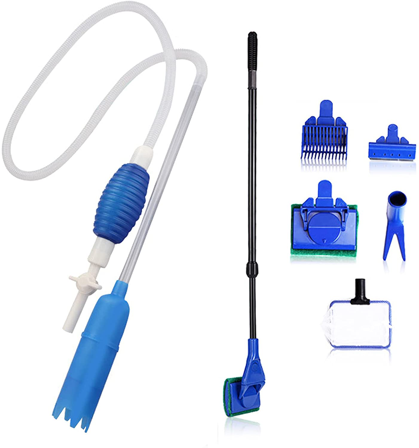 Joyeee Aquarium Gravel Cleaner Kit, Fish Tank Cleaner and Vacuum Cleaner Kit Water Changer Algae Scraper Siphon Vacuum Pump Aquarium Cleaning Tool for Water Changing and Sand Cleaner #1 Animals & Pet Supplies > Pet Supplies > Fish Supplies > Aquarium Cleaning Supplies Joyeee #4