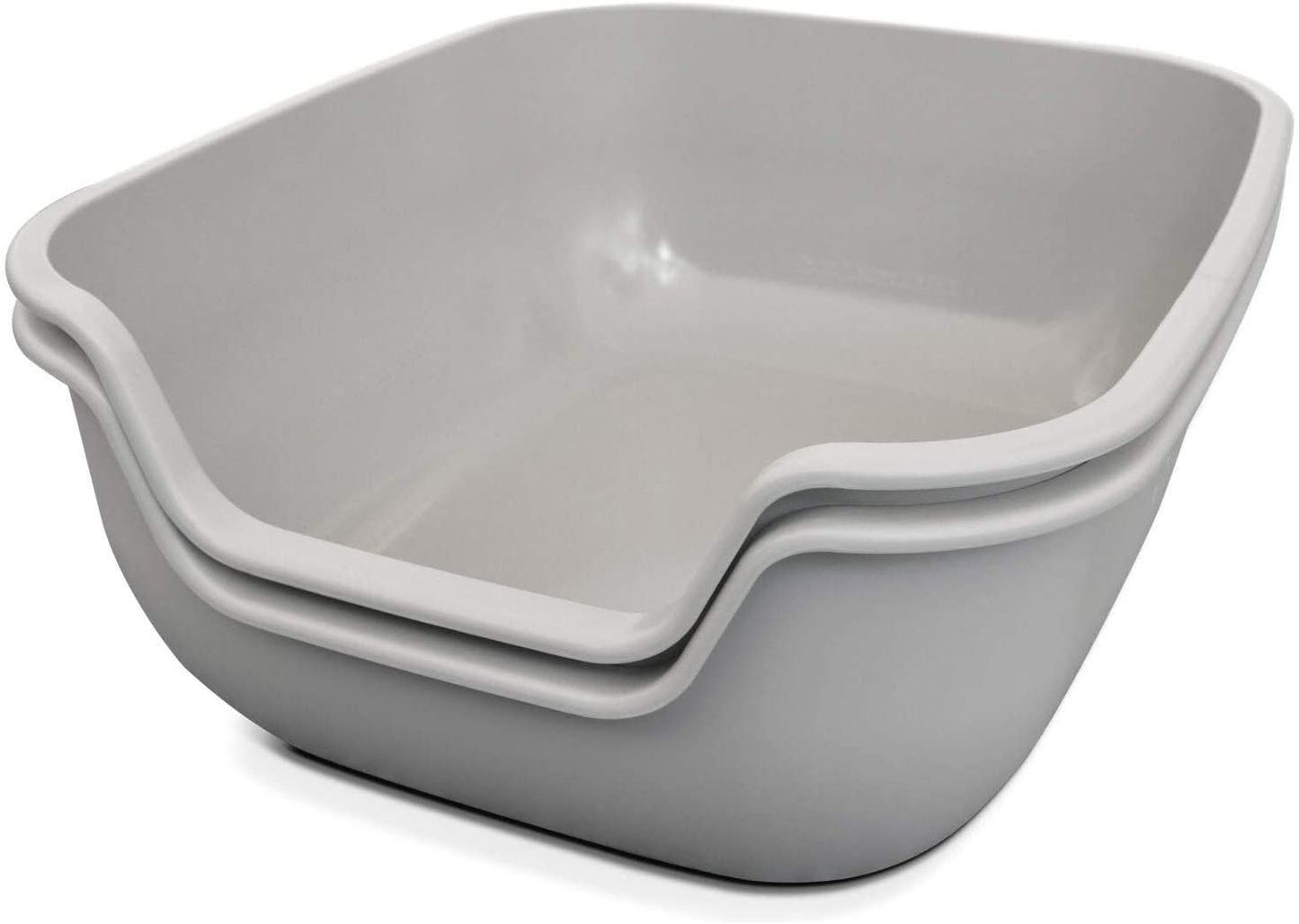 Petfusion Betterbox Cat Litter Box, Non-Stick Large Litter Box (Kitty Litter Box-Pet Safe Non-Stick Coating for Easy Cleaning of Cat Litter) Litter Pans Made of Stronger ABS Plastic Single or Two Pack Animals & Pet Supplies > Pet Supplies > Cat Supplies > Cat Litter Box Mats PetFusion 2 Pack