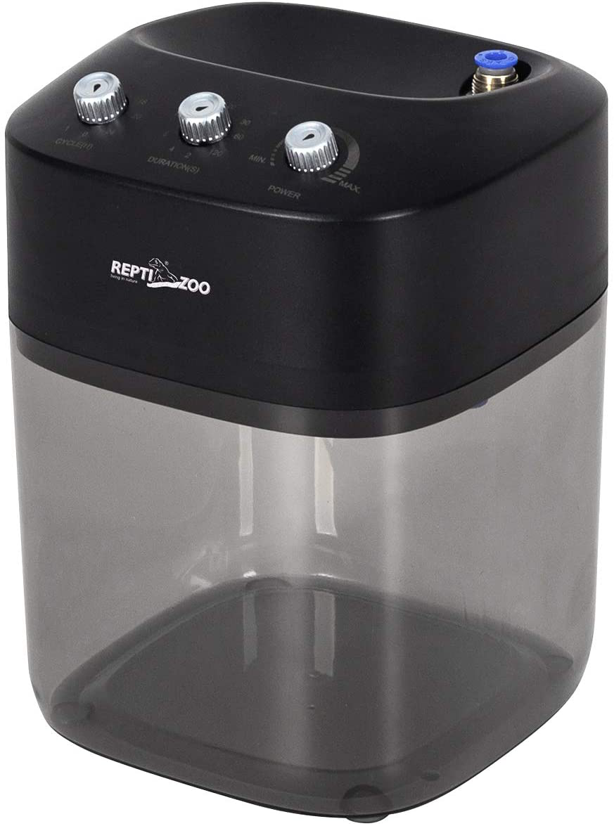 REPTI ZOO 2.2L Solo Adjustable Starter Mister for Reptile Terrariums Humidifier High Pressure Silent Pump Machine Misting Rainforest Sprayer System Tank with 2PCS Nozzles for Reptiles/Amphibians Animals & Pet Supplies > Pet Supplies > Reptile & Amphibian Supplies > Reptile & Amphibian Habitat Accessories REPTI ZOO