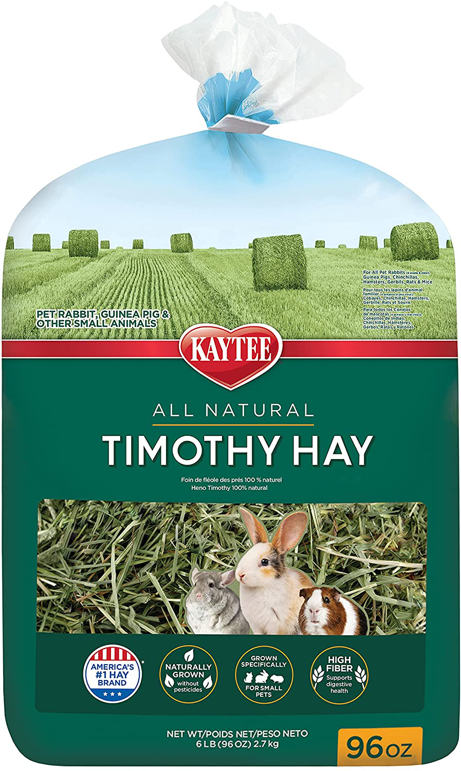Kaytee All Natural Timothy Hay for Small Animal Pets Animals & Pet Supplies > Pet Supplies > Bird Supplies > Bird Treats Kaytee 6 Pound