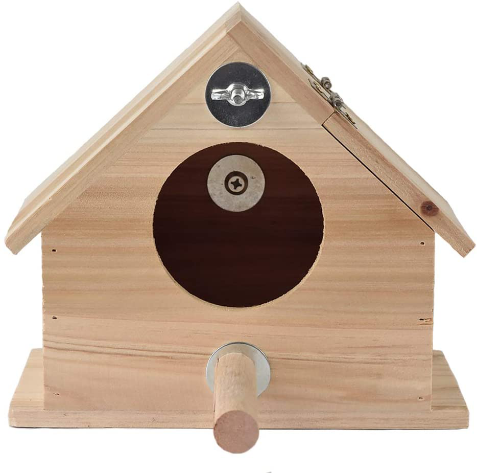 OMEM Birds Nests Parrot House Wooden Breeding Box Birdcages Stand Accessories Animals & Pet Supplies > Pet Supplies > Bird Supplies > Bird Cages & Stands OMEM