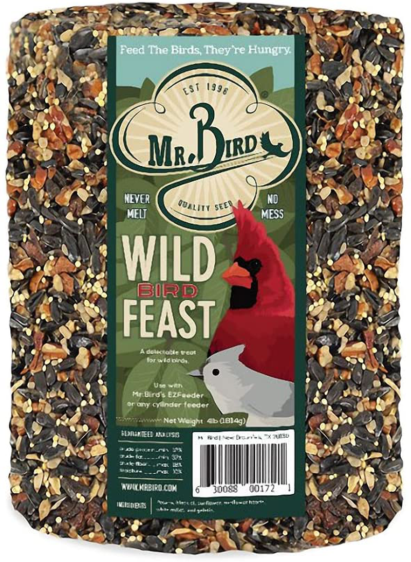 Mr. Bird Wild Bird Feast Birdseed Large Cylinder 4 Lbs. Animals & Pet Supplies > Pet Supplies > Bird Supplies > Bird Food Mr. Bird