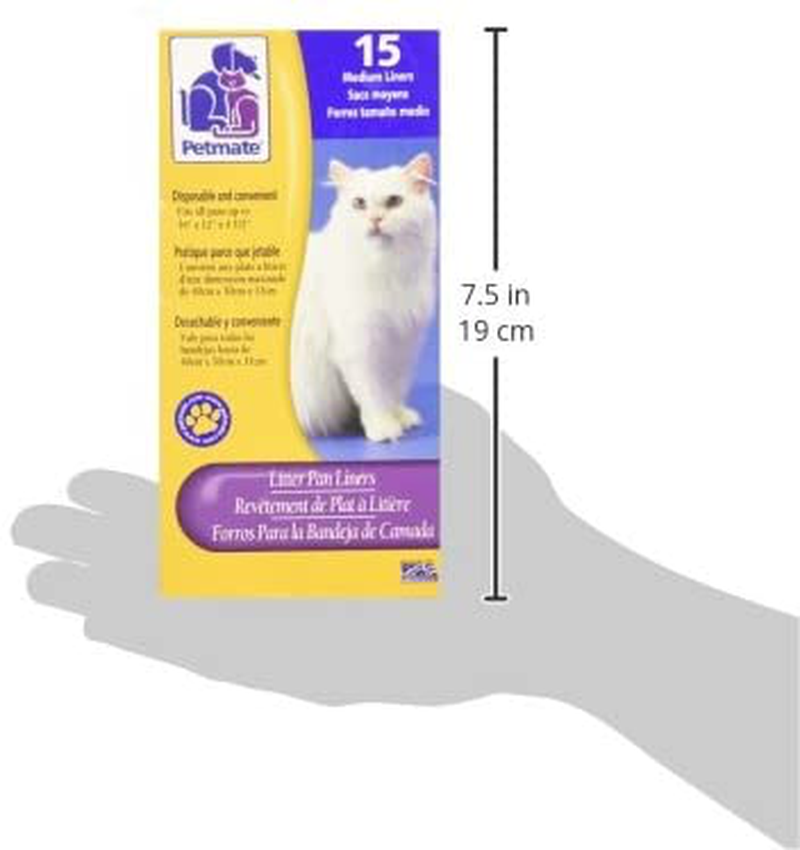 Petmate Litter Box Liners for Cat, Count of 15, Medium Animals & Pet Supplies > Pet Supplies > Cat Supplies > Cat Litter Box Liners Petmate