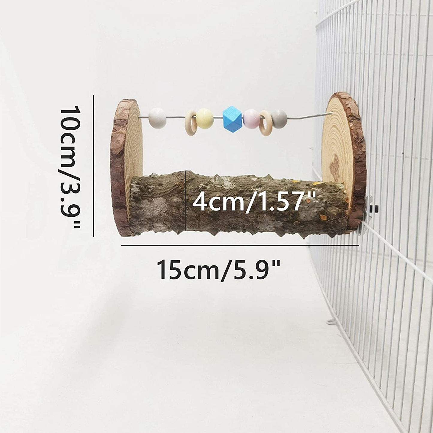 Bird Perch Stand Toy or Cage, Natural Wood Parrot Puzzle Chewing Toy for Parakeets Cockatiels Conures Finches Lovebirds Macaws, Birdcage Play Gym Training Toy Standing Grinding Paw Climbing Branches Animals & Pet Supplies > Pet Supplies > Bird Supplies > Bird Gyms & Playstands QBLEEV