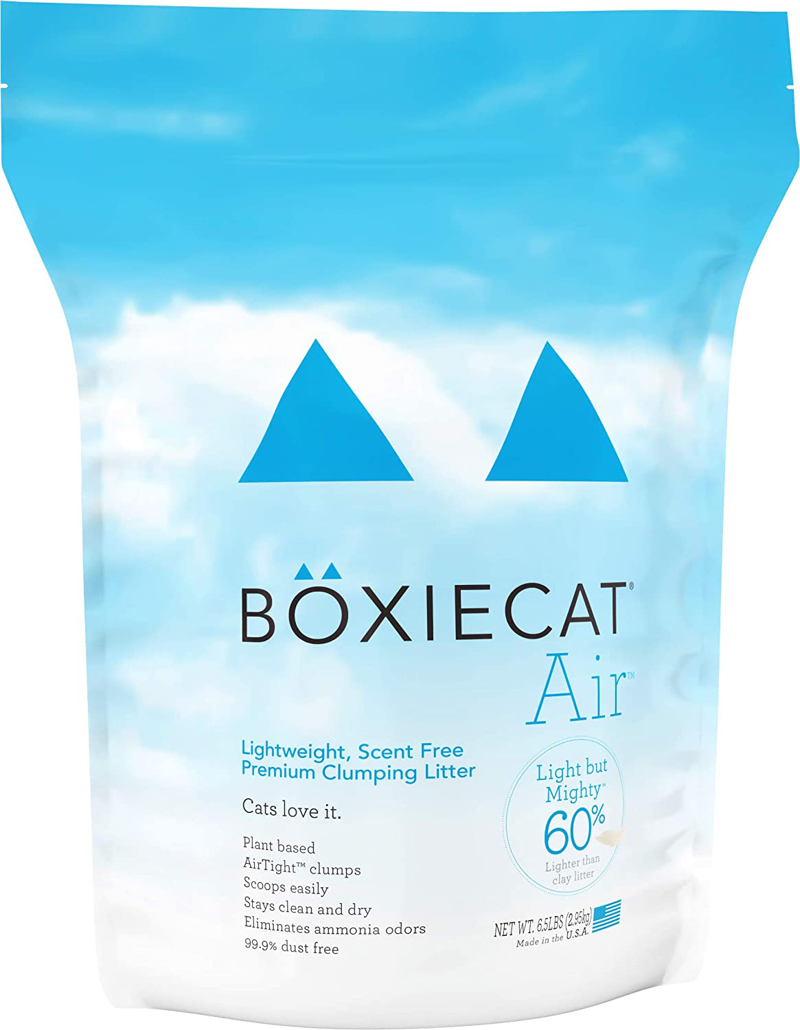 Boxiecat Air Lightweight, Scent Free, Premium Clumping Cat Litter - Plant-Based Formula - Ultra Clean Litter Box, Longer Lasting Odor Control, Hard Clumping Litter, 99.9% Dust Free Animals & Pet Supplies > Pet Supplies > Cat Supplies > Cat Litter Boxiecat 6.5 lb