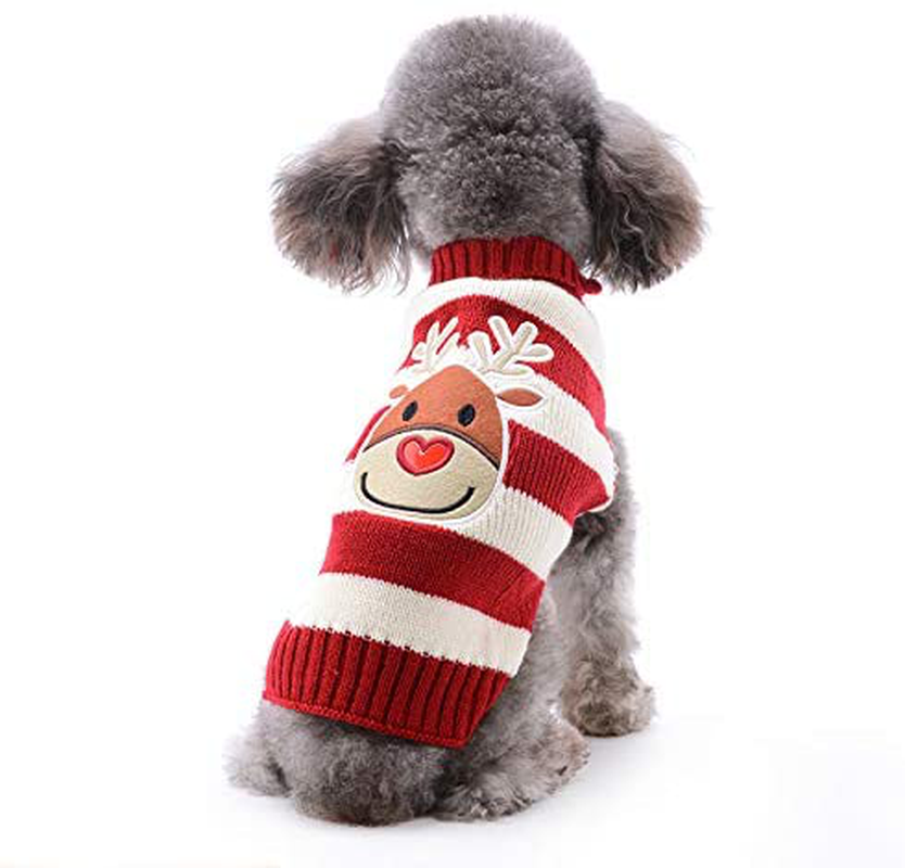 TENGZHI Dog Christmas Sweater Pet Costume XXS Cat Ugly Christmas Sweater Fall Puppy Jumper Dog Outfit for Small Medium Dogs Girl Animals & Pet Supplies > Pet Supplies > Cat Supplies > Cat Apparel TENGZHI