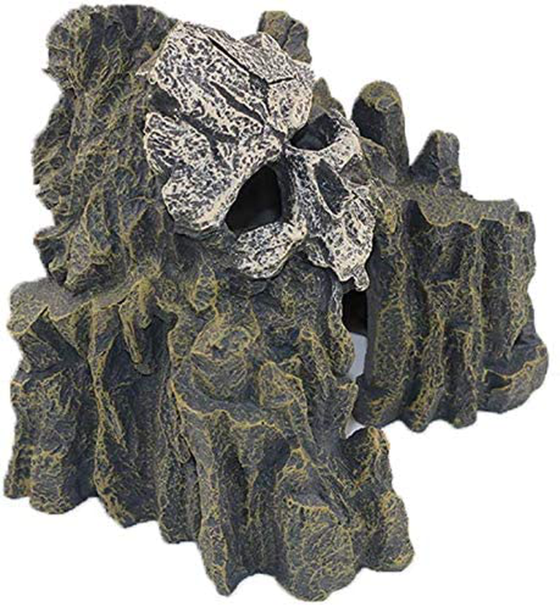 Skull Mountain Aquarium Ornament Fish Tank Decorations Small Terrain Scenery Decorations for Reptile Wargaming Animals & Pet Supplies > Pet Supplies > Fish Supplies > Aquarium Decor warmgone