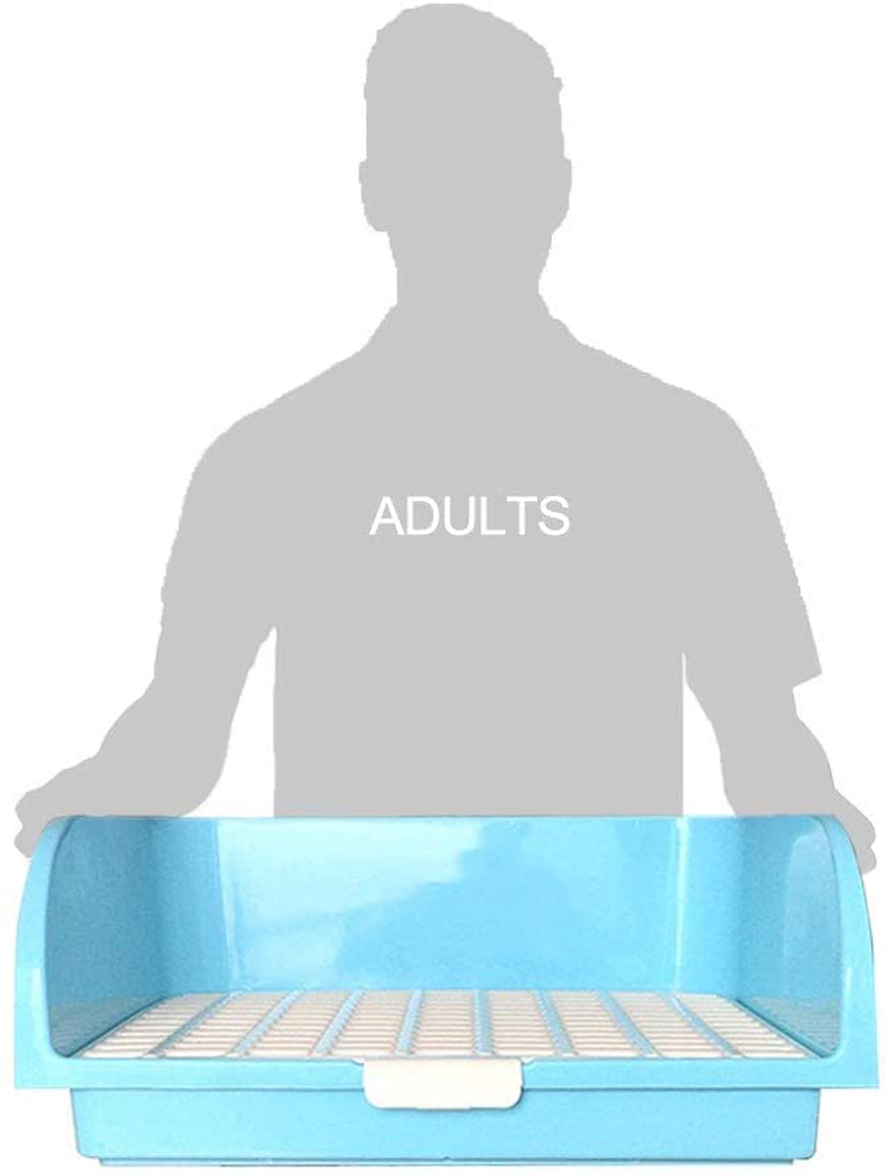 Pet Small Rat Large Toilet & 100 Pcs Rabbit Pee Pads, 18" X 13" Pet Toilet/Potty Training Pads, Oversize Litter Box for Small Animal/Large Rabbit/Guinea Pig/Ferret Animals & Pet Supplies > Pet Supplies > Small Animal Supplies > Small Animal Bedding Amakunft