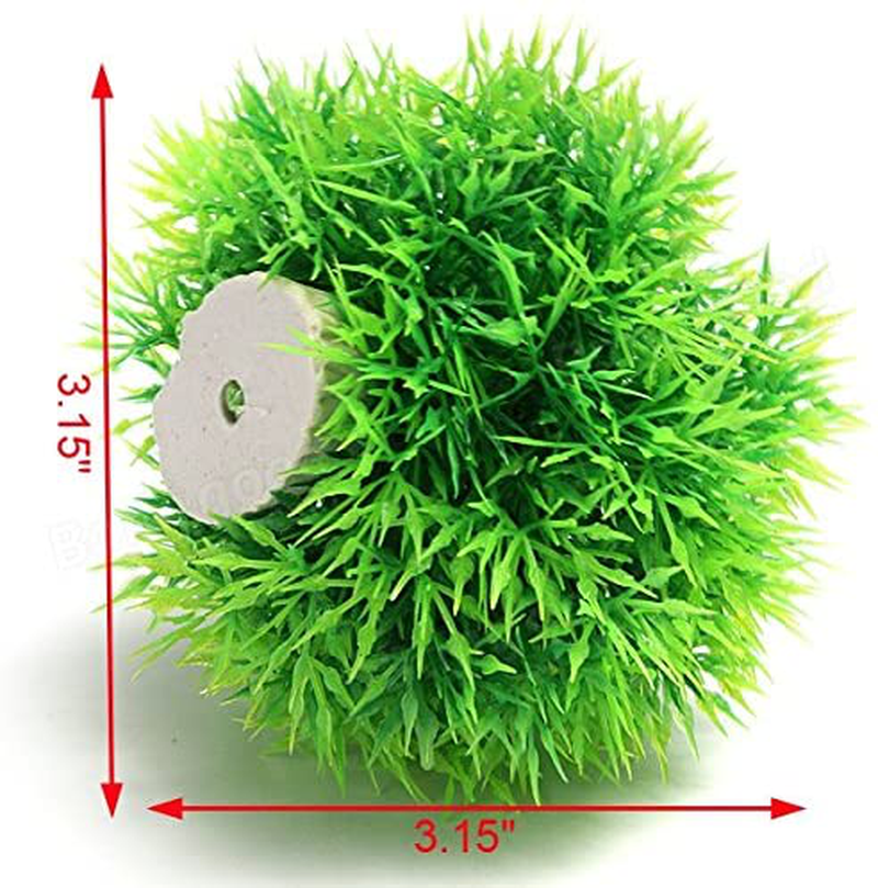 CNZ Aquarium Decor Fish Tank Decoration Ornament Artificial Plastic Green Moss Ball 4-Pack Animals & Pet Supplies > Pet Supplies > Fish Supplies > Aquarium Decor CNZ