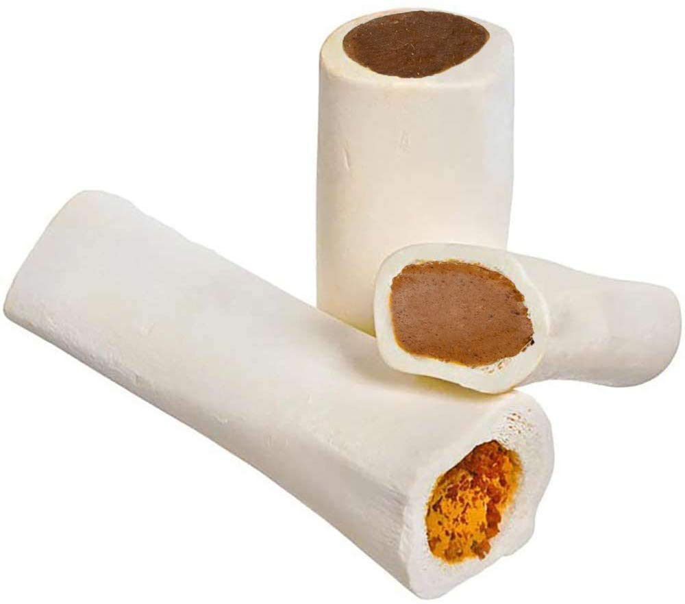Filled Dog Bones (Flavors: Peanut Butter, Cheese, Bacon, Beef, Etc.) Made in USA Stuffed Bulk 3 to 6" Femur Dog Dental Treats & Chews, American Made Animals & Pet Supplies > Pet Supplies > Small Animal Supplies > Small Animal Treats Pawstruck