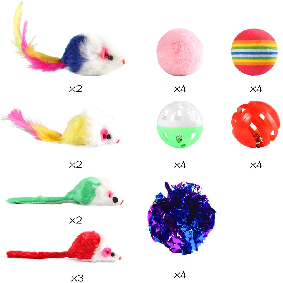 M JJYPET Cat Toys Kitten Toys Assortments,Crinkle Balls for Cat,Puppy,Kitty,Kitten Animals & Pet Supplies > Pet Supplies > Cat Supplies > Cat Toys M JJYPET