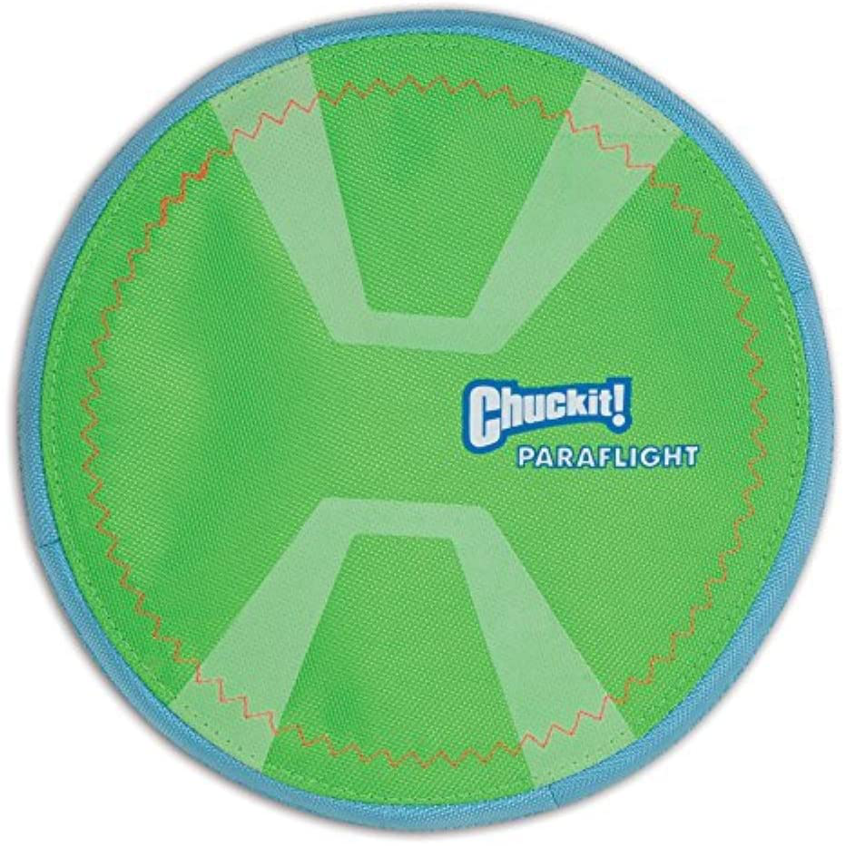Chuckit! Paraflight Flyer Dog Frisbee Toy Floats Animals & Pet Supplies > Pet Supplies > Dog Supplies > Dog Toys Chuckit! Green/Max Glow Large