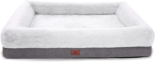 Orthopedic Dog Bed for Large Dogs and Medium Dogs, Dog Sofa Bed with Waterproof Liner Pad and Removable Washable Cover, Dog Mat for Crates and Couch，Puppy Bed, Pet Bed Animals & Pet Supplies > Pet Supplies > Dog Supplies > Dog Beds WINDRACING Grey Medium 
