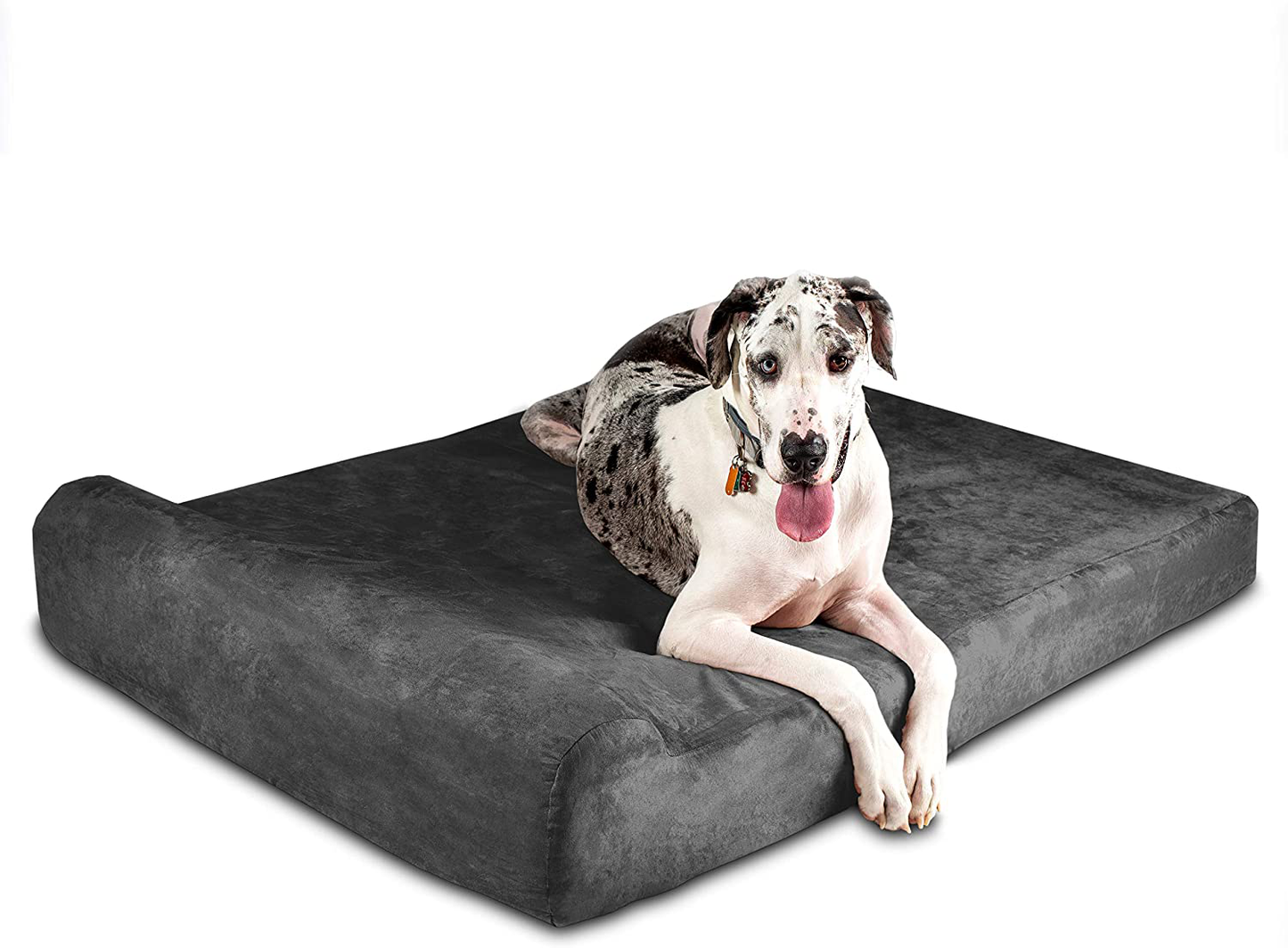 Big Barker 7" Pillow Top Orthopedic Dog Bed for Large and Extra Large Breed Dogs (Headrest Edition) Animals & Pet Supplies > Pet Supplies > Dog Supplies > Dog Beds Big Barker Charcoal Gray Giant (60 X 48 X 7)