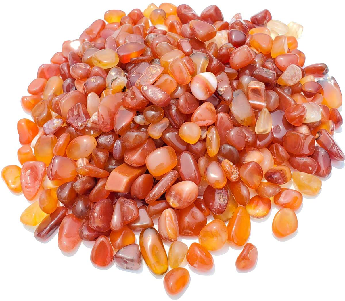 SACKORANGE 0.9 Lb/400G Aquarium Gravel Gem.Agate Stone Tumbled Stones for Plants Cacti & Succulents Bedding, Vase Filler, Landscape Bottom Decoration (Blue) Animals & Pet Supplies > Pet Supplies > Fish Supplies > Aquarium Gravel & Substrates SACKORANGE Orange