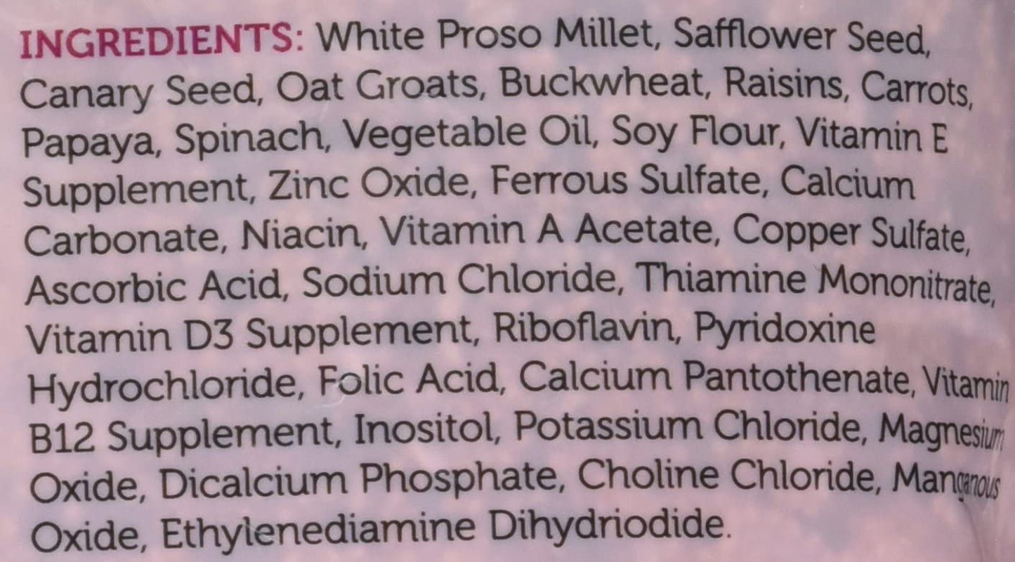 Sweet Harvest Cockatiel Bird Food (No Sunflower Seeds), 4 Lbs Bag - Seed Mix for Cockatiels Animals & Pet Supplies > Pet Supplies > Bird Supplies > Bird Treats Sweet Harvest