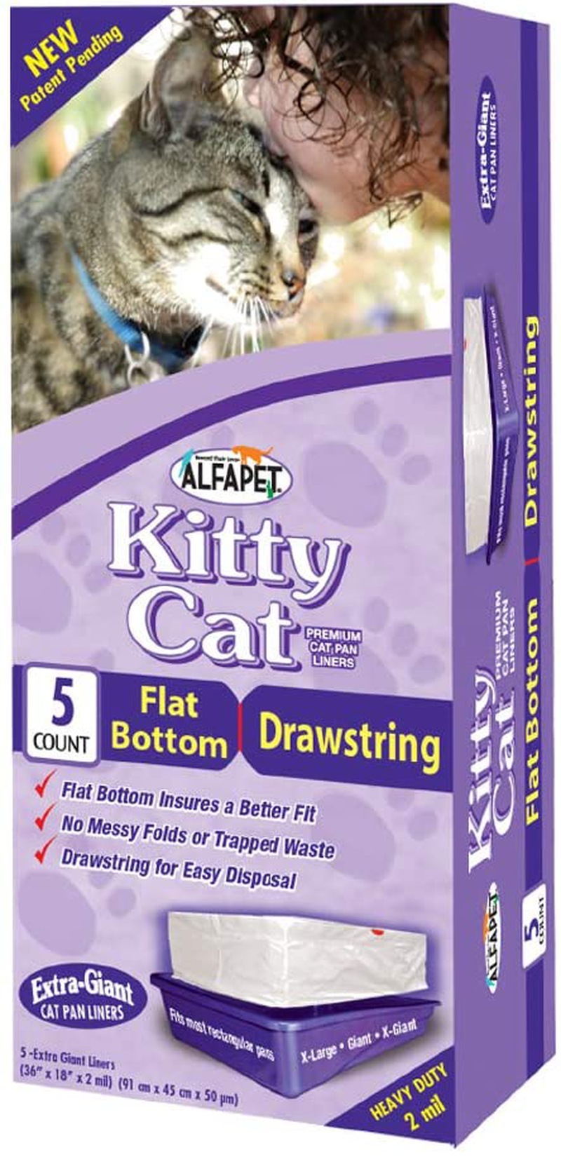 Alfapet Cat Litter Box Liners Extra Large-1 Box- Heavy Duty 2 Mil Thic –  KOL PET