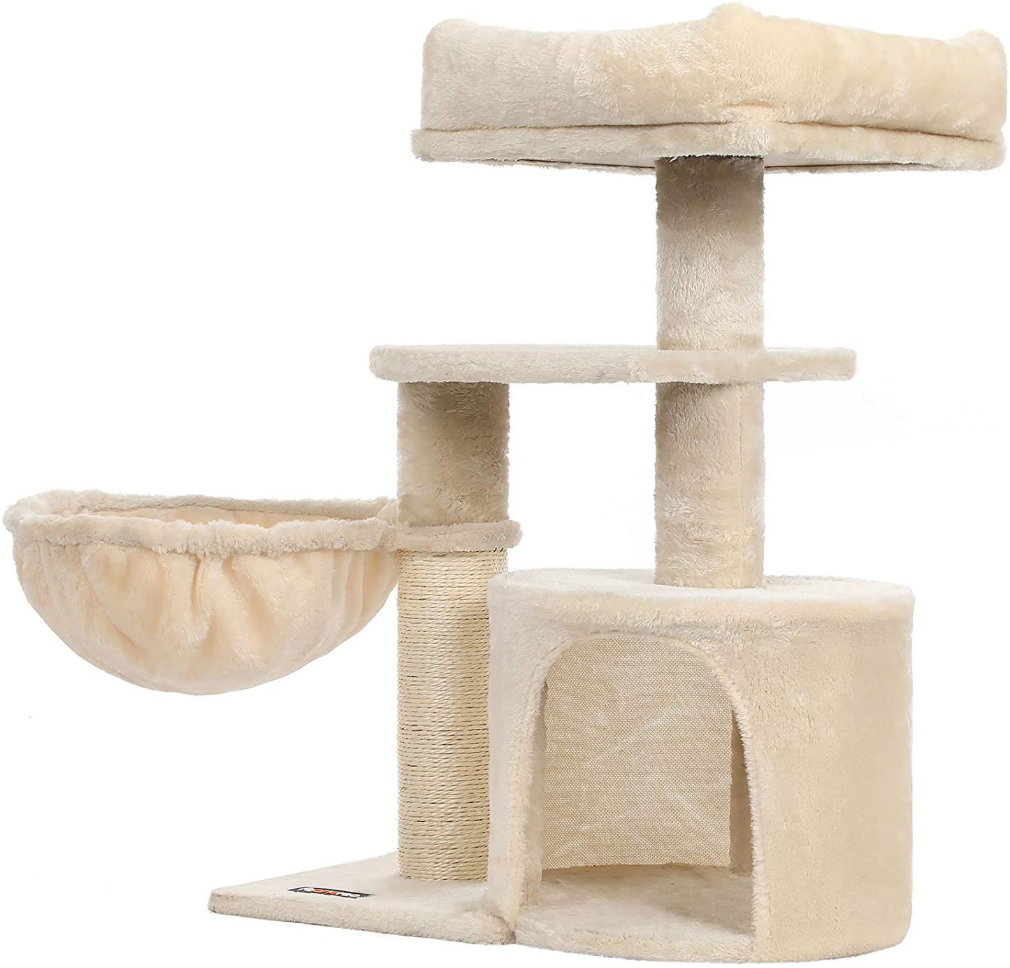 FEANDREA Cat Tree, Small Cat Tower, Condo, Scratching Post Animals & Pet Supplies > Pet Supplies > Cat Supplies > Cat Beds FEANDREA Beige