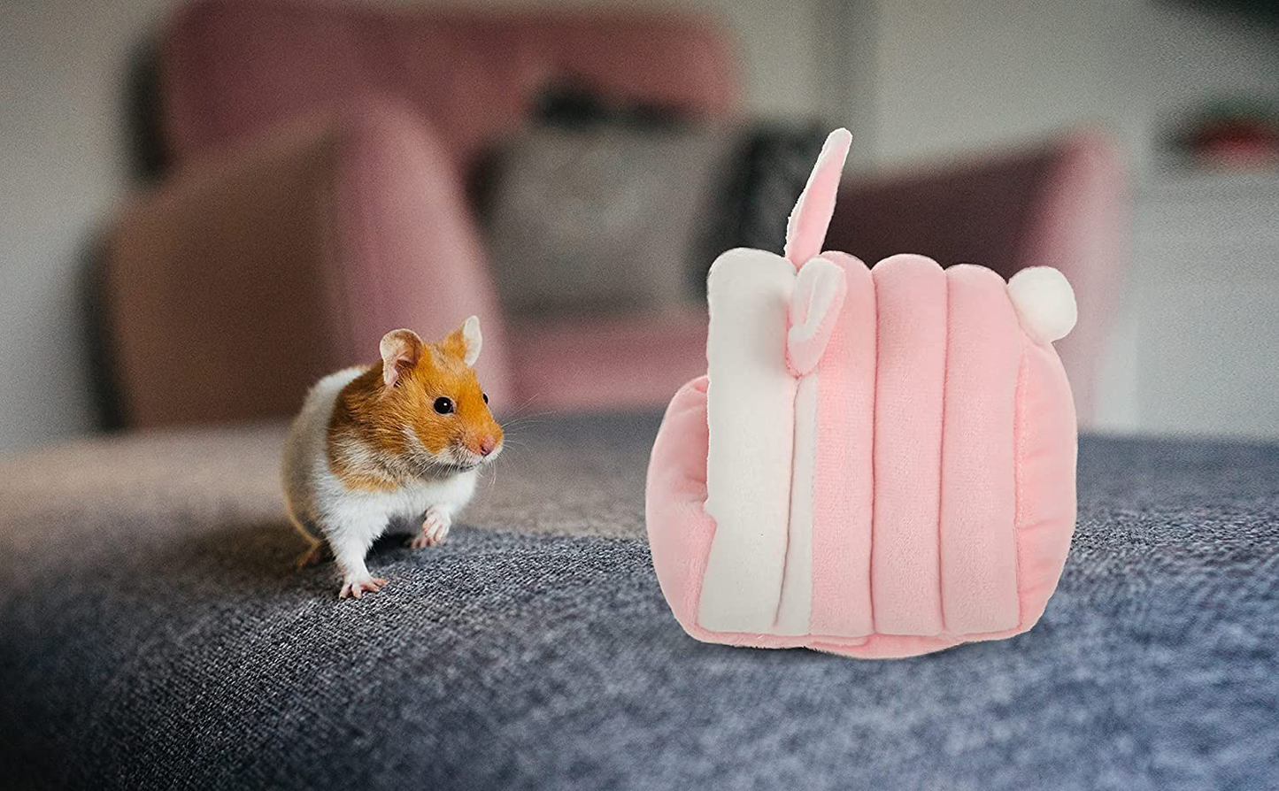 Mictovin Hamster Bed House for Winter Cozy Hamster Bedding Cage Accessories Warm Hamster Habitat Small Animal Houses for Hamster Bearded Dragon Hedgehog Rat Animals & Pet Supplies > Pet Supplies > Small Animal Supplies > Small Animal Habitat Accessories Mictovin