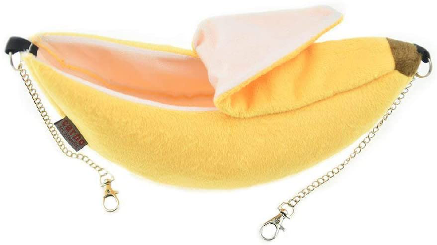 ISMARTEN Banana Hamster Bed House Hammock Small Animal Warm Bed House Cage Nest Hamster Accessories for Sugar Glider Hamster Small Bird Pet (Banana) Animals & Pet Supplies > Pet Supplies > Small Animal Supplies > Small Animal Habitat Accessories ISMARTEN