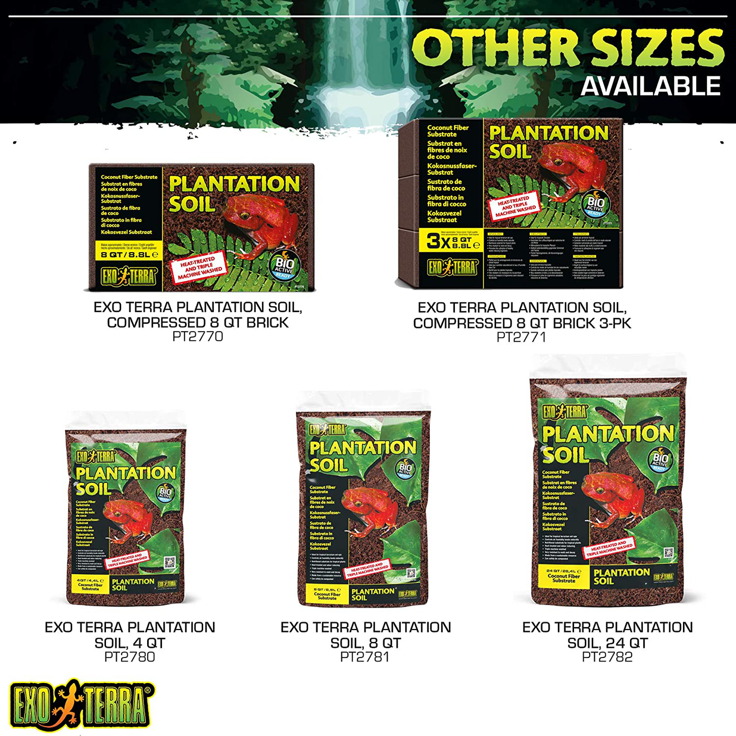 Exo Terra Plantation Soil, Tropical Reptile Terrarium Substrate Animals & Pet Supplies > Pet Supplies > Reptile & Amphibian Supplies > Reptile & Amphibian Substrates Exo Terra