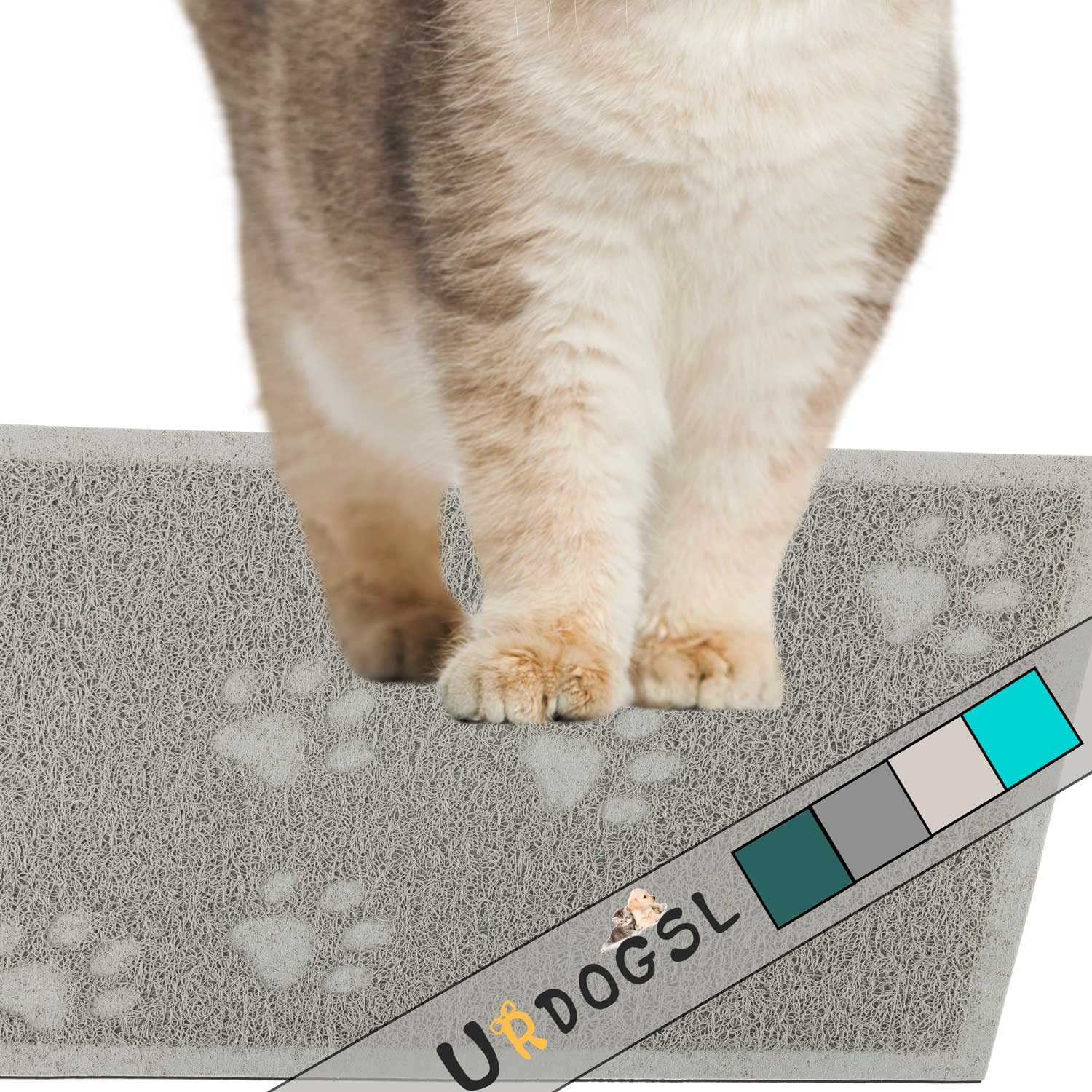 Cat Litter Box Mat, Kitty Premium PVC Pad, Durable Trapping Rug
