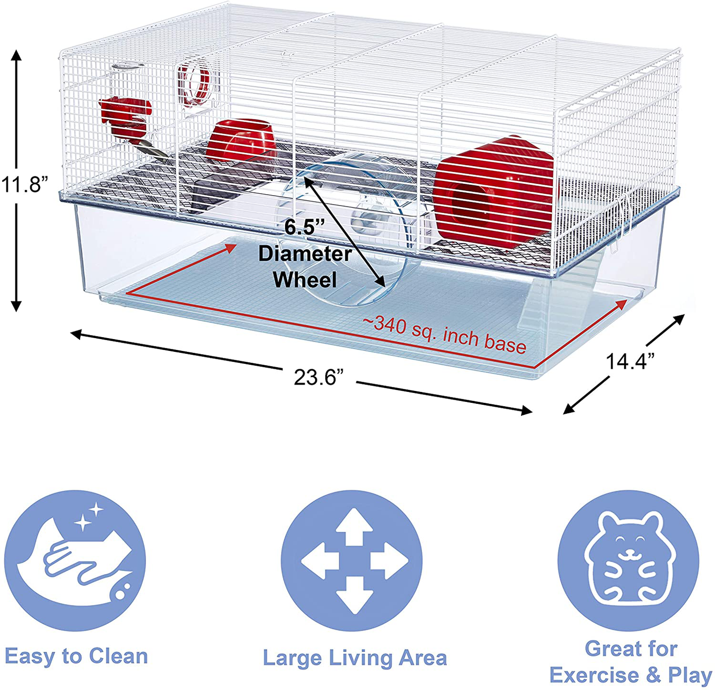 Midwest Homes for Pets Critterville Brisby Large Hamster Cage | Includes All Accessories, White Animals & Pet Supplies > Pet Supplies > Small Animal Supplies > Small Animal Habitats & Cages MidWest Homes for Pets