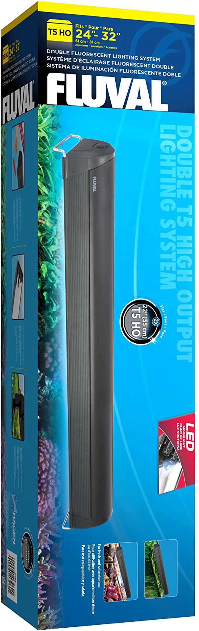 Fluval T5 Double Lamp Aquarium Fixture, 24-Inch Animals & Pet Supplies > Pet Supplies > Fish Supplies > Aquarium Lighting Fluval