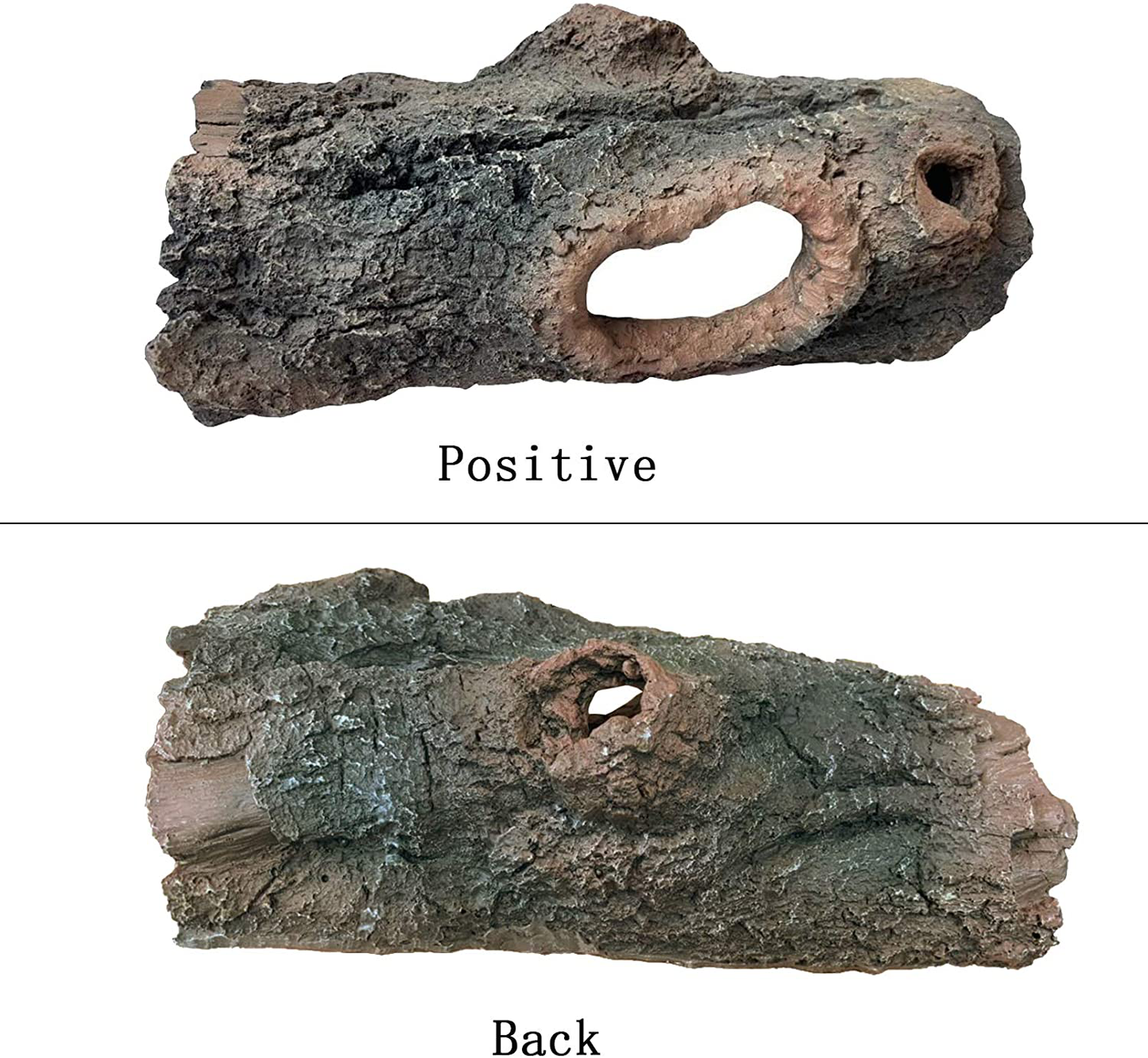 PINVNBY Large Reptile Hideout Cave Lizard Resin Hollow Tree Trunk Habitat Decoration Bark Bend Tank Decor Decaying Driftwood Hut Ornament Terrarium Accessories for Chameleon,Gecko and Hermit Crabs Animals & Pet Supplies > Pet Supplies > Reptile & Amphibian Supplies > Reptile & Amphibian Habitats PINVNBY