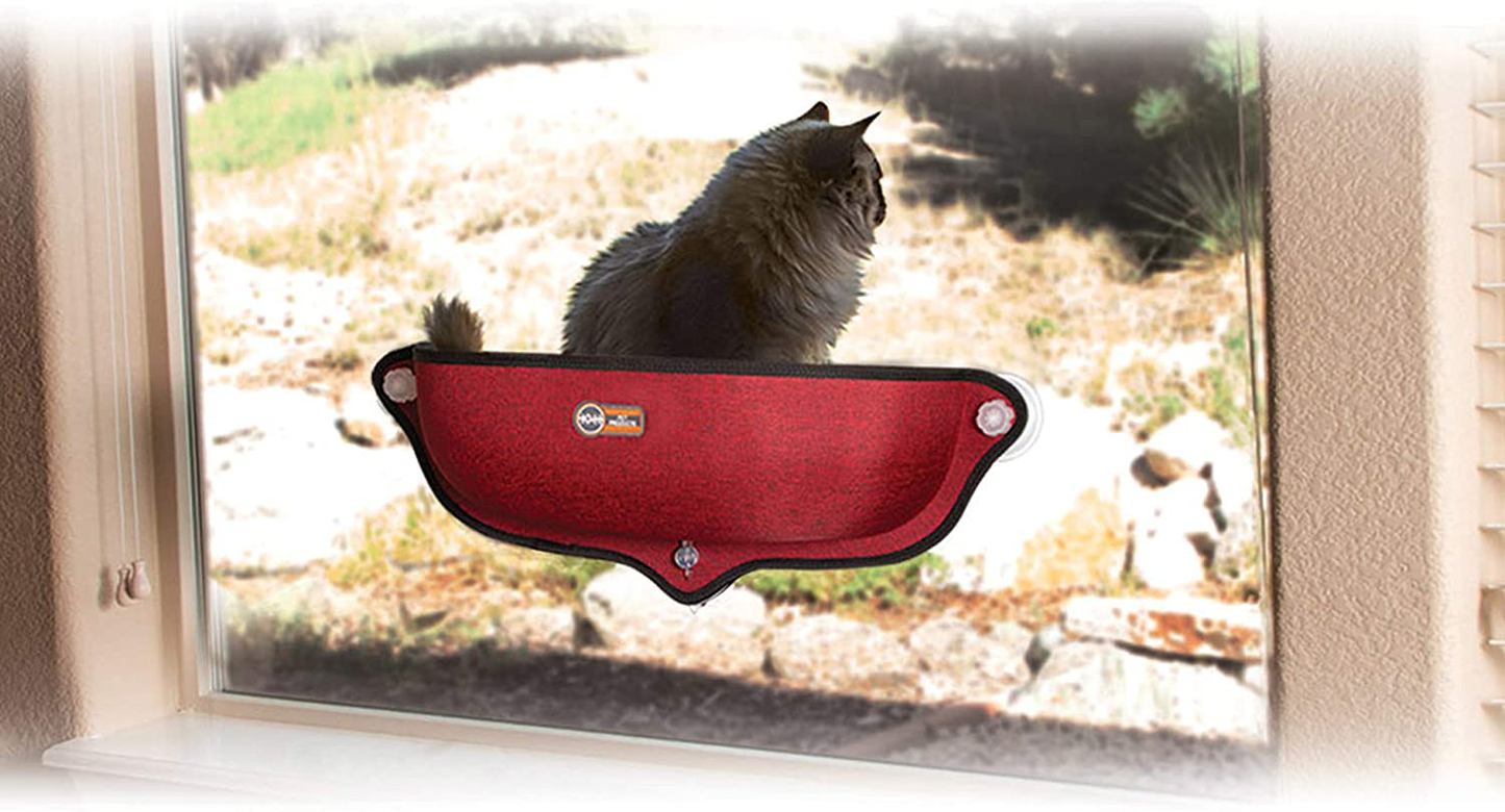 K&H Pet Products EZ Mount Window Bed Kitty Sill - Mounts to Virtually Any Glass Window or Door Animals & Pet Supplies > Pet Supplies > Cat Supplies > Cat Beds K&H PET PRODUCTS Classy Red