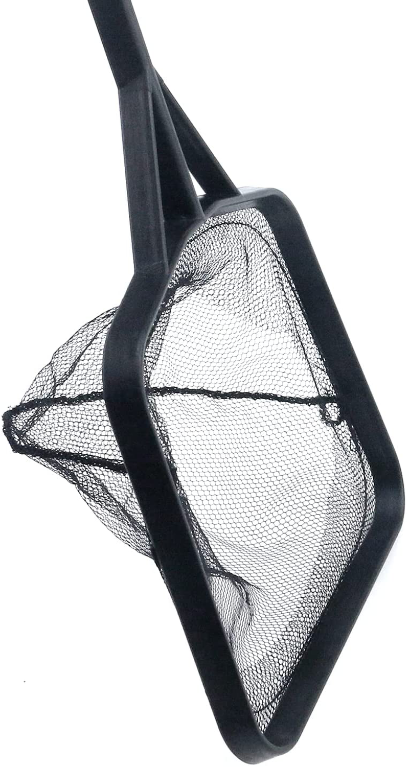 MY MIRONEY Black Square Fishing Net Lightweight Aquarium Fine Mesh Fishnet with Anti-Slip Long Handle for Fish Tank Animals & Pet Supplies > Pet Supplies > Fish Supplies > Aquarium Fish Nets MY MIRONEY