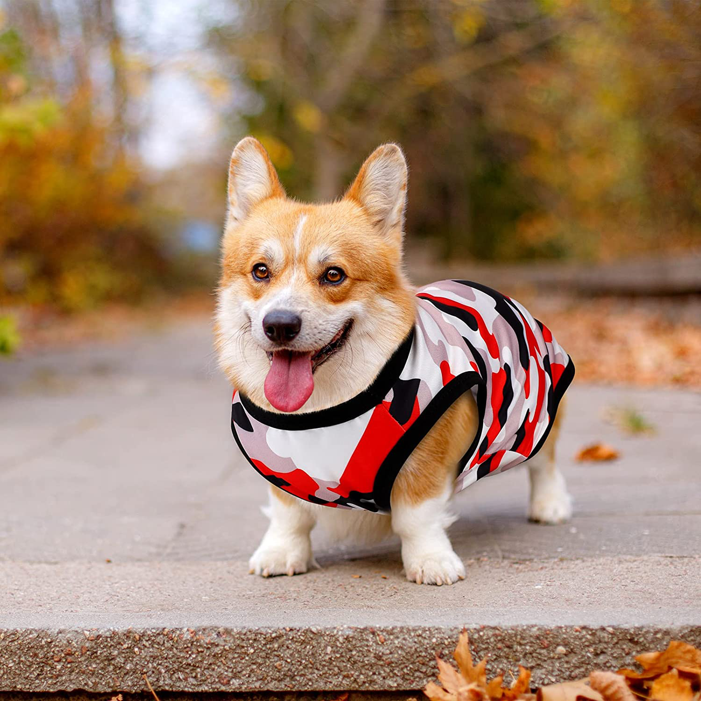 Pedgot 5 Pieces Dog Camo Shirts Breathable Dog Vest Comfortable Camouflage Puppy Shirts Pet Costume Clothes Durable Pet Apparel for Small Medium Dogs Cats, Medium Animals & Pet Supplies > Pet Supplies > Cat Supplies > Cat Apparel Pedgot